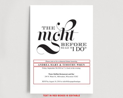 Wedding Rehearsal Dinner Invitation Templates Free