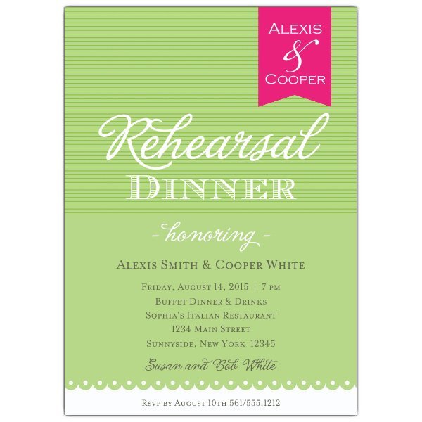 Wedding Rehearsal Dinner Invitations Postcards