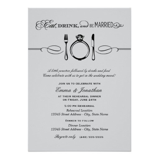 Wedding Rehearsal Dinner Invitations Wording