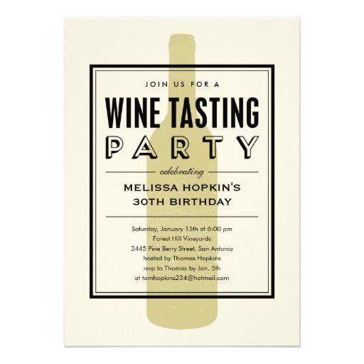 Wine Birthday Party Invitation Wording