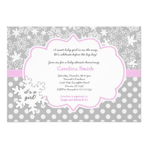 Winter Baby Shower Invitations