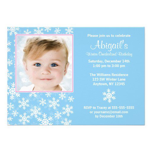 Winter Onederland Birthday Invitations