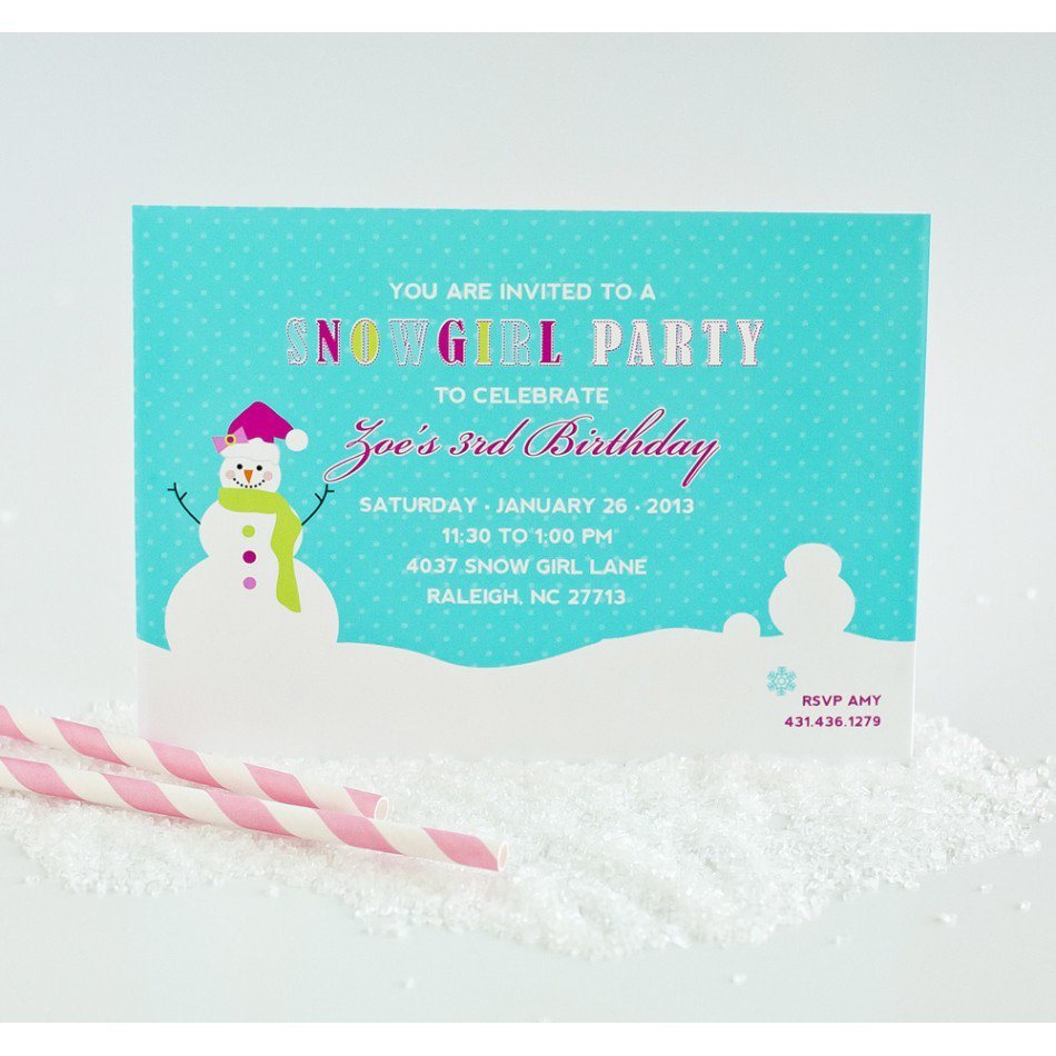 Winter Wonderland Birthday Invitations