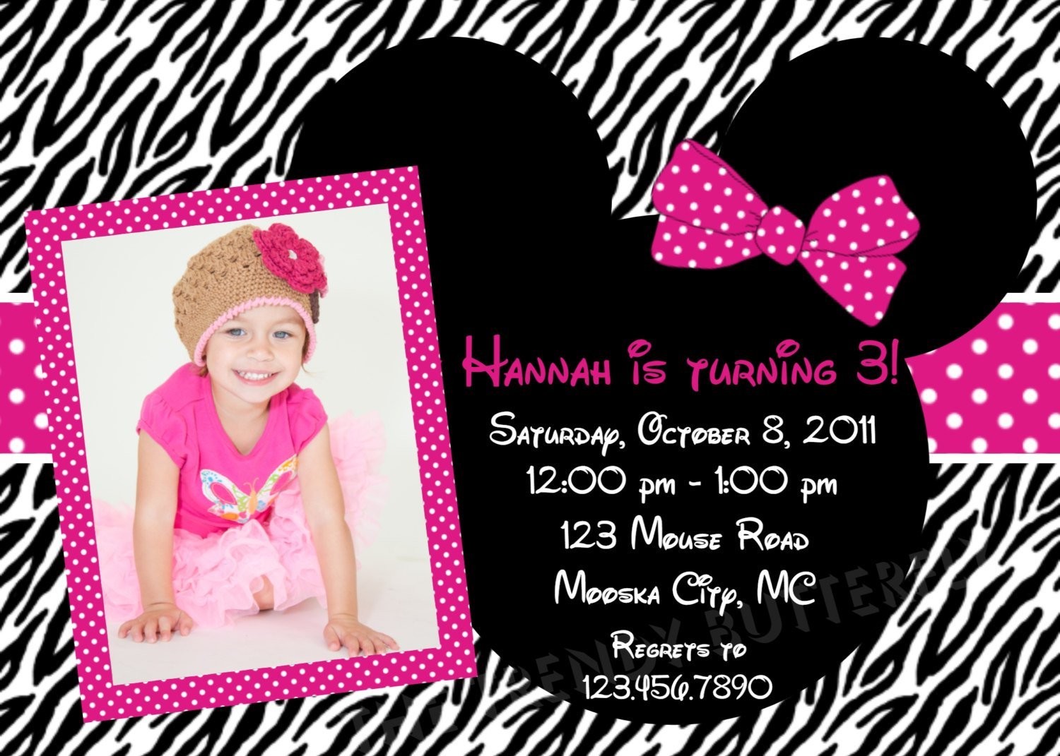 Zebra Print Wedding Invitations