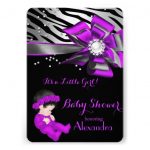 Zebra Purple Black Invitations